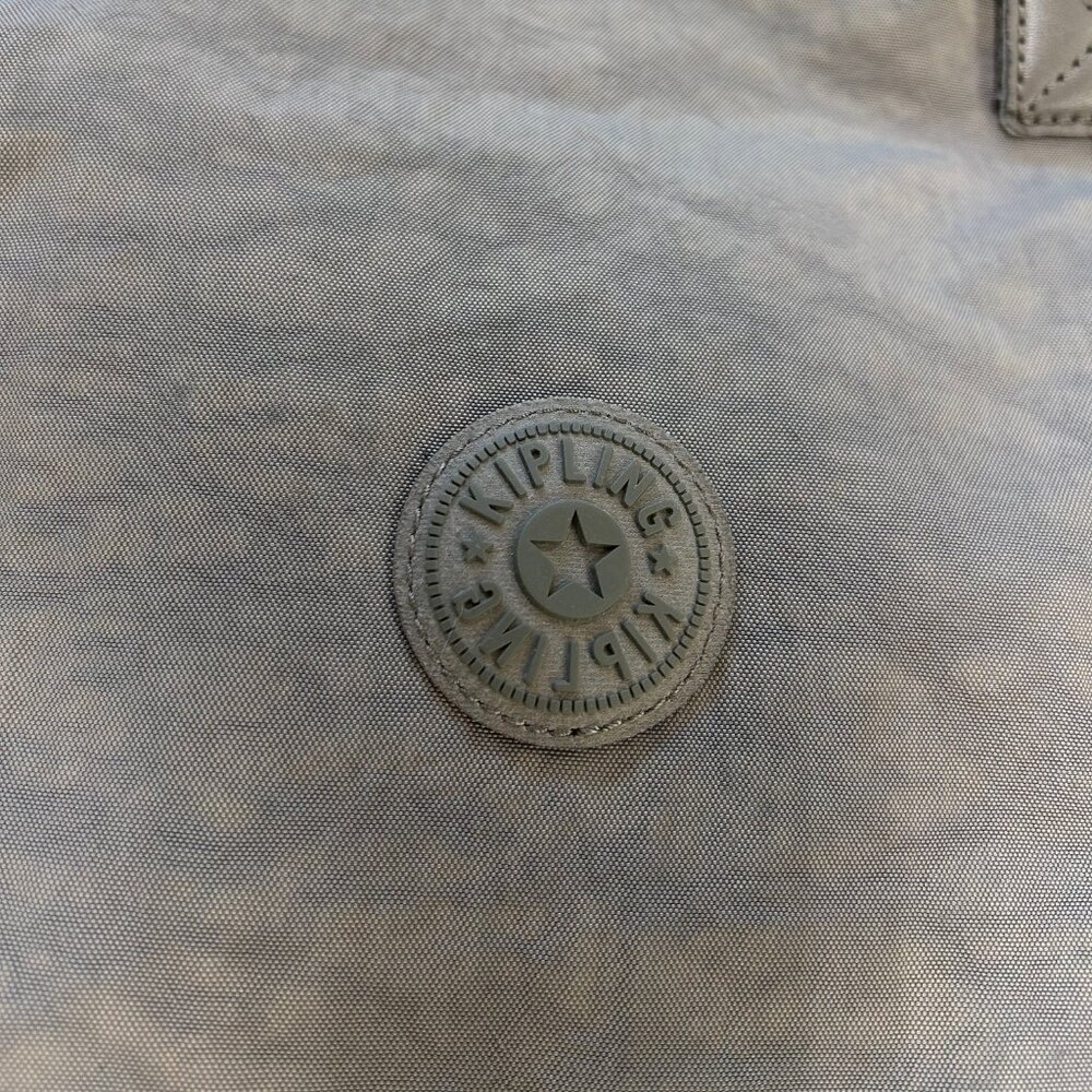 Kipling Gray Tote Bag – Style TM5251-076 – Polka Dot Lining - Picture 2 of 15